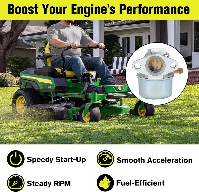 Butom 790120 Carburetor for John Deere JS63 JS63C JS40 JS45 JS60 JA62 JS61 JA65 JA60 JS63E Scotts SP6211 SP6213 AM134697 21-inch Walk Behind Mower with Air Fuel Filter Kit - Image 5